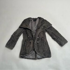 VINTAGE GRINVEST made in Italy rabbit open front jacket